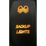 Adrenaline Cycles Dual LED Backup Light Orange Rocker Switch #ACBLO