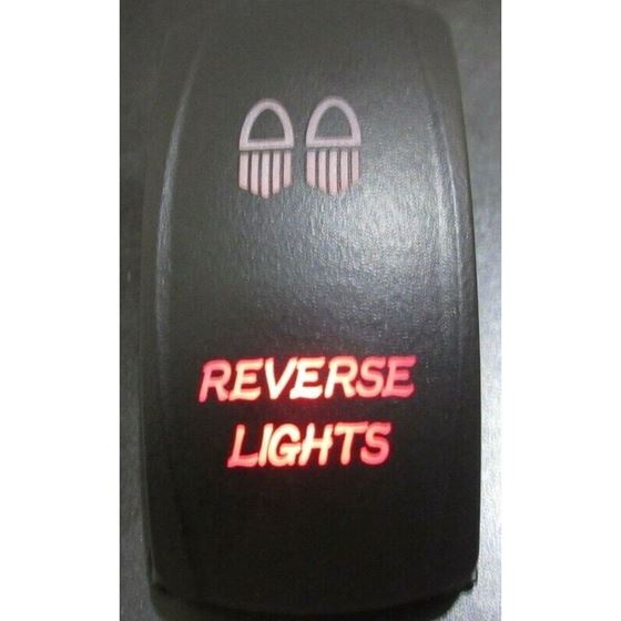 Adrenaline Cycles Dual Back Lit LED RED REVERSE LIGHT Rocker Switch ON OFF #ACRLR