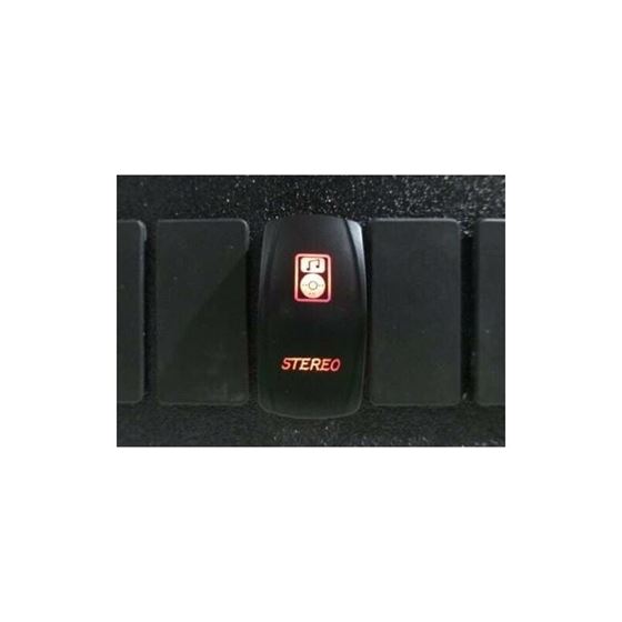 Adrenaline Cycles Dual BackLit LED RED STEREO RADIO Rocker Switch ON OFF NEW FOR ALL ATV UTV OFF ROA