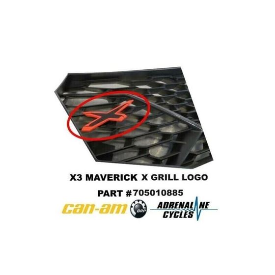 Can Am Maverick X3 XDS XRS grill logo emblem w/screw OEM NEW #705010885