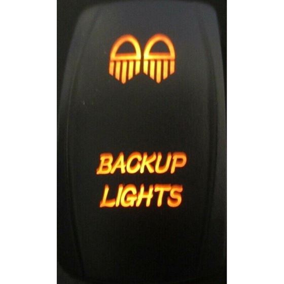 Adrenaline Cycles Dual LED Backup Light Orange Rocker Switch #ACBLO