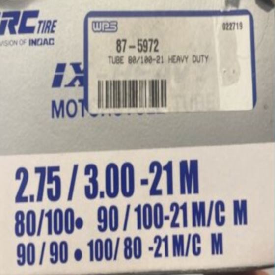 IRC 21" Heavy Duty Inner Motorcycle Tube 2.75/3.00-21; 80/100-21 TR-4 #87-5972