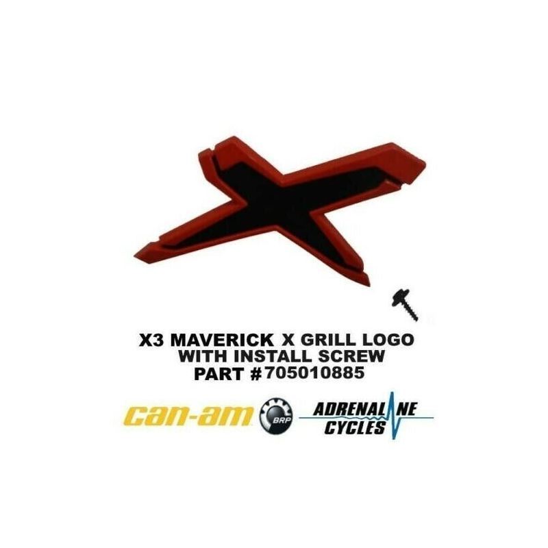 Can Am Maverick X3 XDS XRS grill logo emblem w/scr