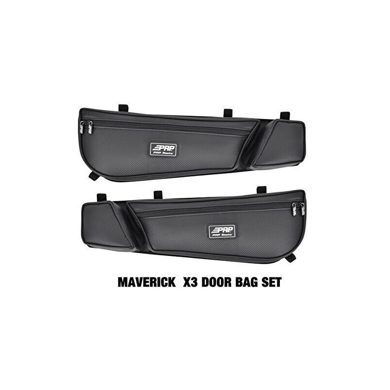 Can Am Maverick X3 PRP door bag bags BLK Set of 2