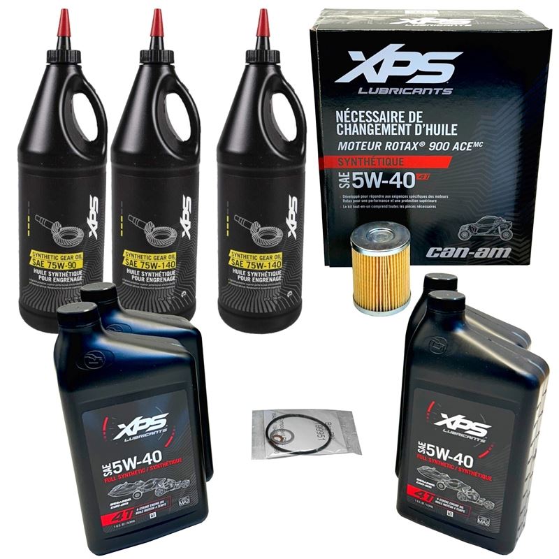 Can Am Maverick X3 5w40 oil change kit w/ gear oil